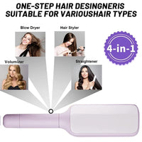 Effortless Hair Care: 4-in-1 Self-Cleaning Rotating Hairbrush